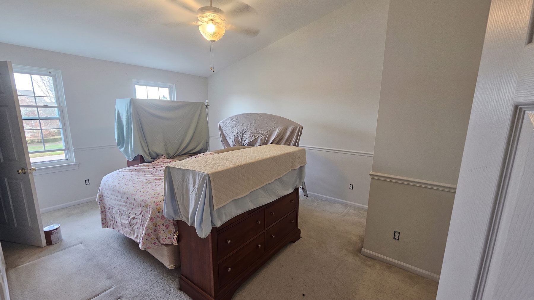 After: Master bedroom repaint - South Lyon — interior painting by Home Strategy LLC