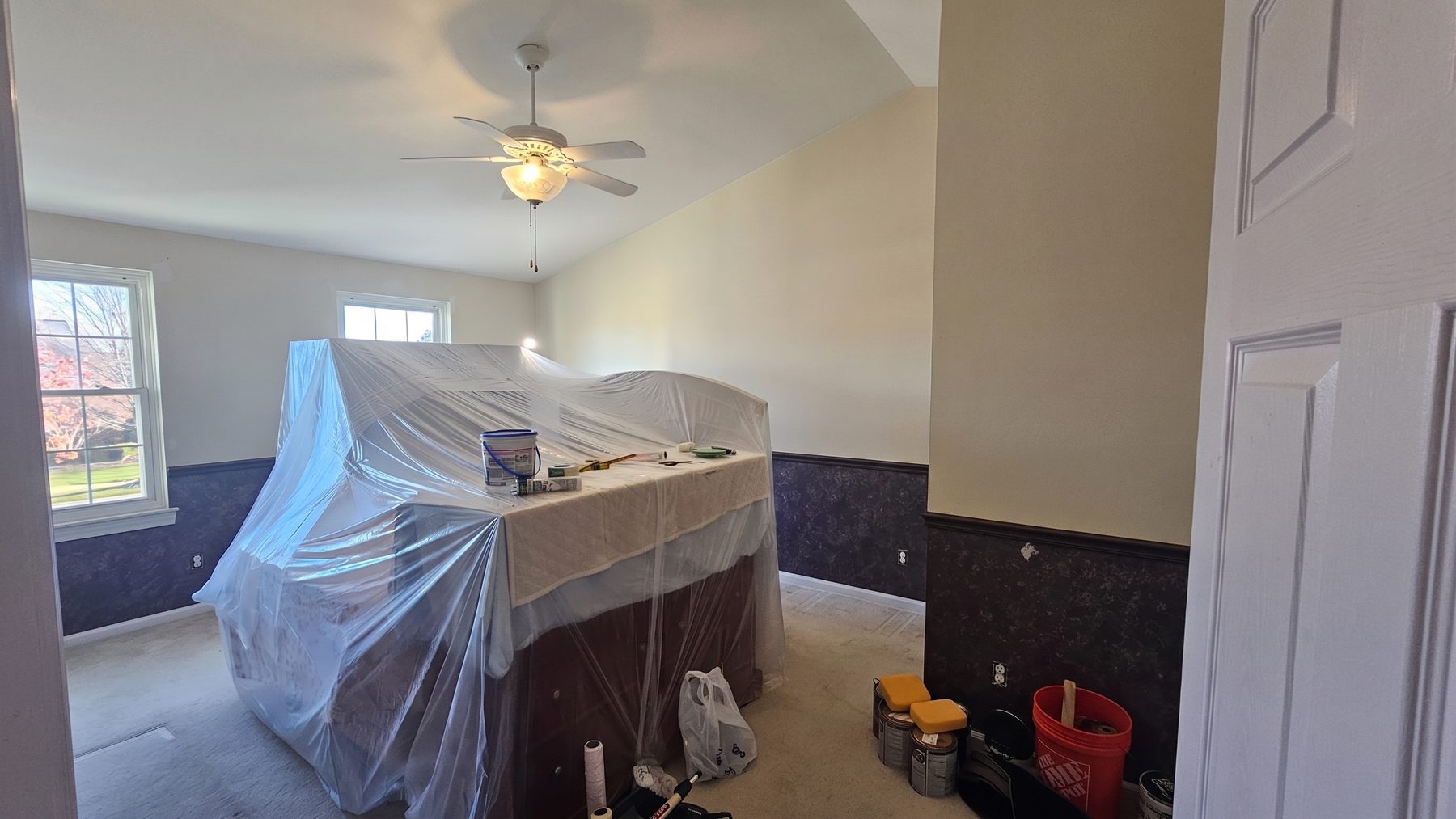 Before: Master bedroom repaint - South Lyon